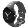Google | Pixel Watch | Android Smartwatch with Fitbit Activity Tracking | Fitness and Sleep Tracker with Heart Rate Tracker | 41mm (Polished Silver case w/Charcoal Gray Active Band) view 1