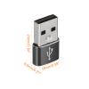 Rebower USB C Female to USB Male Adapters Type C to USB Converters[for Phone Tablet Computer] - Black/3 Pcs view 2
