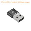 Rebower USB C Female to USB Male Adapters Type C to USB Converters[for Phone Tablet Computer] - Black/3 Pcs view 4