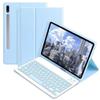 AnMengXinLing Case with Keyboard for Galaxy Tab S10 Lite/S10 FE/S9FE/S9/S8/S7, Candy Colors Slim Protective Cover with Magnetic Detachable Keyboard with S Pen Holder, Sky Blue view 1