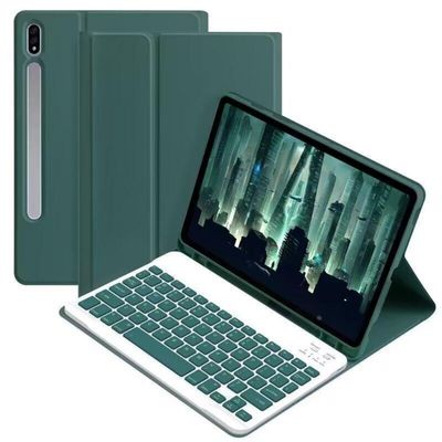 Keyboard Case for Samsung Galaxy Tab S6 Lite 10.4 inch 2024/2022/2020, Candy Colors Slim Protective Cover with Magnetic Detachable Bluetooth Keyboard with S Pen Holder, Teal