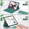 AnMengXinLing Keyboard Case for Galaxy Tab A11 Plus/A9 Plus 5G 11 Inch, with S Pen Holder,Candy Colors Slim Protective Cover with Magnetic Detachable Keyboard for Galaxy tab A9+/A11+Teal view 3
