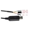 Industrial F1T`D2I FT232RL USB UART TTL 5V 3V3 to 4PIN DEBUG D-P-NT Jumper Download Cable TTL-232R-5V TTL-232R-3V3 VCC GND TXD RXD(5M,TTL 3.3V) view 4