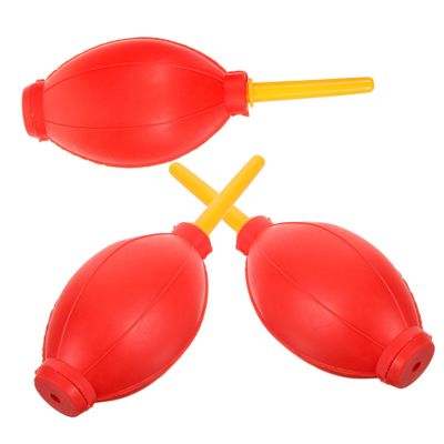 FRCOLOR 3pcs Air Blower Cleaner for Eyelash Extension and Camera Dusting Versatile Latex Bulb Design Stylish Red Color for Professional Use