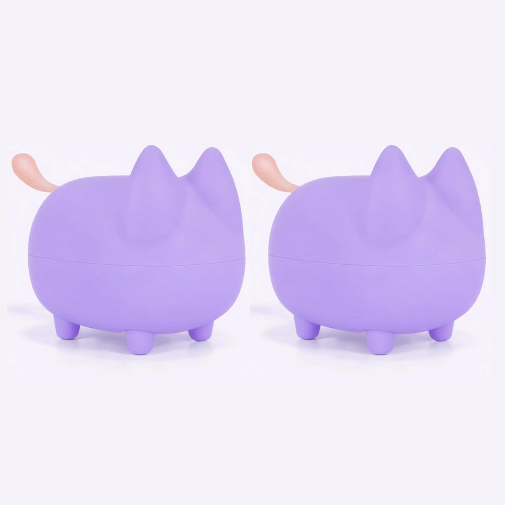 Svemei 2PCS Cute Bluetooth Speaker, Mini Cat Portable Wireless Speakers with Stereo Sound, Built-in Mic, Dual Pairing,40H Playtime for Room, Desk Decor, Ideal Gift for Kids, Women (Purple)
