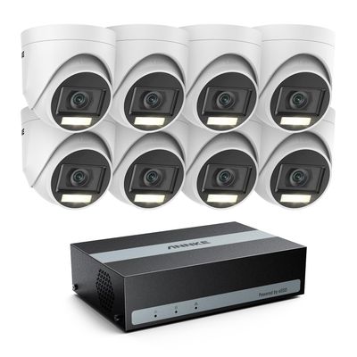 ANNKE 8 Channel Security Camera System, 3K Lite DVR Recorder with 1TB eSSD, 8X 3K IP67 Wired Turret Cams with Built-in Mic, Smart Dual Light, AI Motion Detection, Easy Remote Access, Smart Playback