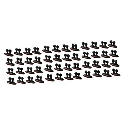 Angoily 72pcs Multi-Purpose Cable Clips for Organizing Car and Desk Wires Black Wire Cord Fixers for Charging Cables Earphones and Electric Easy to Use and Compact Design