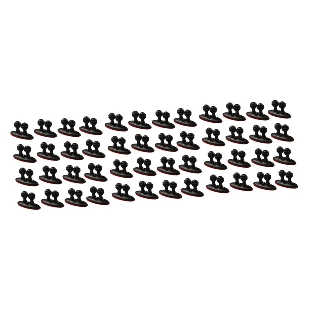 Angoily 72pcs Multi-Purpose Cable Clips for Organizing Car and Desk Wires Black Wire Cord Fixers for Charging Cables Earphones and Electric Easy to Use and Compact Design