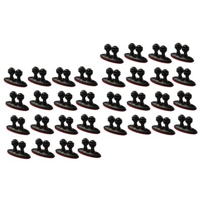 Angoily 32pcs Multi-Purpose Cable Clips for Car and Home Lightweight Wire Organizer for Charging Cables Earphone Wires and More Easy to Install and Remove Black