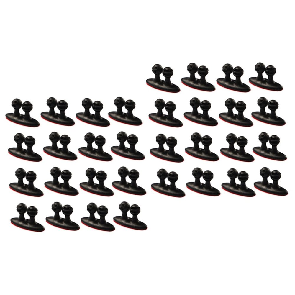 Angoily 32pcs Multi-Purpose Cable Clips for Car and Home Lightweight Wire Organizer for Charging Cables Earphone Wires and More Easy to Install and Remove Black