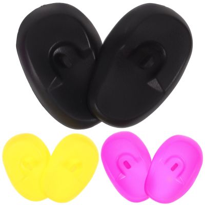 PACKOVE 3pairs Silicone Ear Covers for Hair Dyeing and Treatments Protectors for Salon and Home Use Includes Earmuffs for Hair Coloring and Oil Treatments