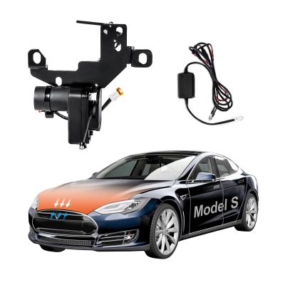 Frunk Power Closing Kit for Tesla Model S 2021-2025, Electric Suction Lock with Automatic Soft-Close Motor, Easy Install Front Trunk Cover Accessories