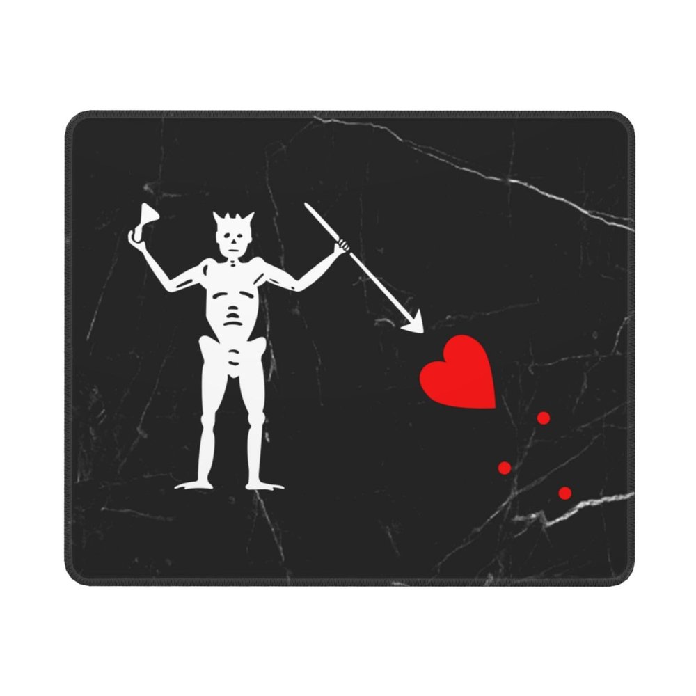 DKMDD Pirate Flag Blackbeard Mouse Pad Advanced Textured Mouse Pad Suitable for Laptops Computers and PCs Gaming and Work 10x12in