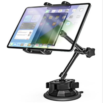 Kolasels Tablet Holder Mount for Car - Anti-Shake Dashboard Windshield Sunroof Stand for Truck/Car/Pickup/Van, Heavy Duty Metal Tablet Mount for 4-12.9" iPad Pro Air Mini, Z Fold, iPhone