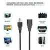 XMHEIRD UL 6ft AC Power Cord Cable for EPSON PowerLite Home Cinema 5040UBe Projector view 3