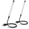 Tujoe 2 Pieces USB LED Light for Laptop Keyboard Gooseneck Light Computer Lamp Flexible Stick Dimmable LED Lamp Touch Switch for Reading Book(Black) view 1