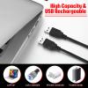Tujoe 2 Pieces USB LED Light for Laptop Keyboard Gooseneck Light Computer Lamp Flexible Stick Dimmable LED Lamp Touch Switch for Reading Book(Black) view 4