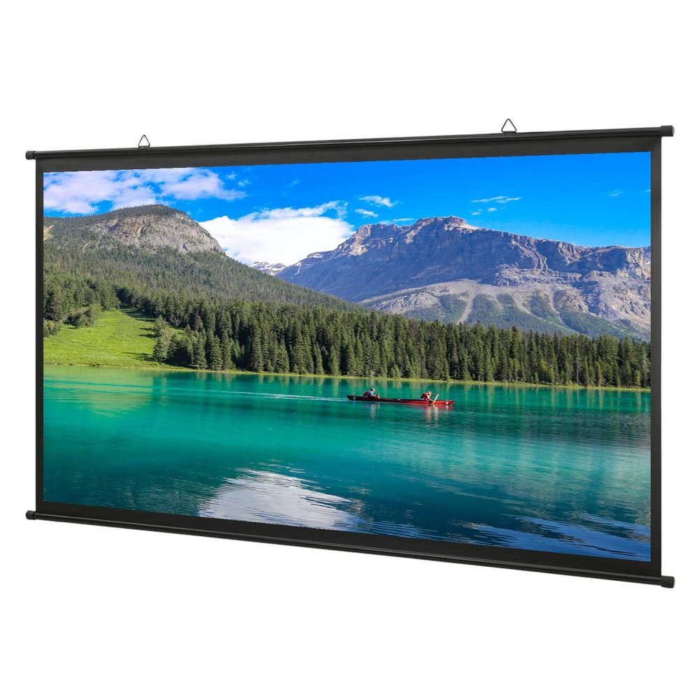 Xnyaizyc Projector Screen 60" 72" 80" Projection Screen 4:3 Ratio +2.5 Gain, Wall or Ceiling Mountable HD Movie Projector Screen 16:9, for Home Cinema School Office (Size : 80" (4:3))