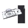 GPU Water Block Use for AMD RX6800/6800XT/6900XT Reference Edition Graphics Card - Copper GPU Water Cooling Block with Metal Backplate/RGB Aura 5V RBW view 1