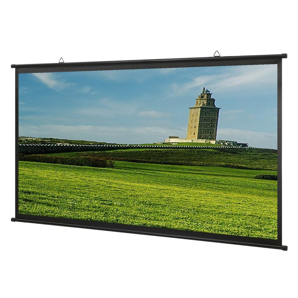 Xnyaizyc Projector Screen 60 72 80 inch, Movie Projector Screen 16:9 4:3 Portable Indoor Outdoor Projection Screen Anti-Crease for Home Cinema, Party Video, Office, Classroom (Size : 60" (16:9))