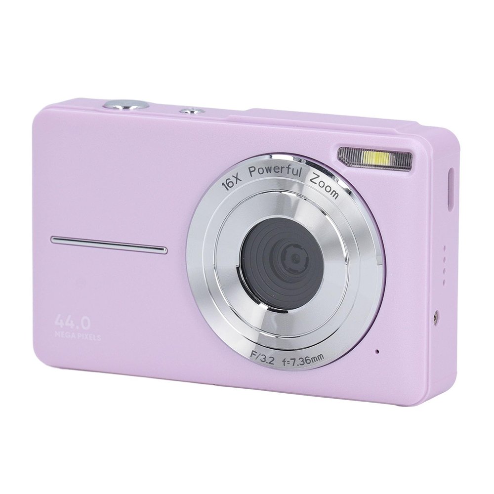 Digital Camera, 16X Zoom Auto Focus Anti Shake Digital Camera with 2.5 Inch Display, 44MP 1080P HD Digital Point and Shoot Camera for Teens Students (US Plug)