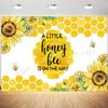 12x8ft Honey Baby Shower Backdrop a Little Honey Bee is on The Way Sunflower Sweet Honeybee Photography Background Baby Shower Party Decoration Photo Booth Props Cake Table Banner view 1