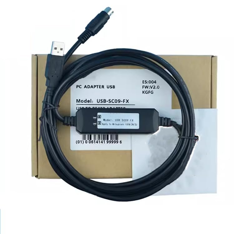 USB-SC09-FX Applicable Computer USB Communication Data Download Cable PLC Programming Cable Economic Model Black 3 Meters