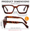 FEISEDY Blue Light Blocking Glasses Women Men Chunky Square Computer Glasses B0101 view 3