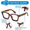 FEISEDY Blue Light Blocking Glasses Women Men Chunky Square Computer Glasses B0101 view 4