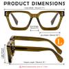 FEISEDY Blue Light Blocking Glasses Women Men Chunky Square Computer Glasses B0101 view 3