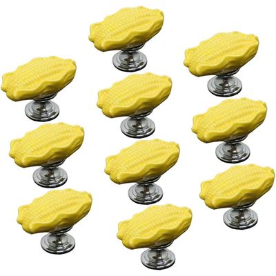 Ceramic Door Knobs,drawer knobs, 10 pcs Garden Ceramic Knob Furniture Kitchen Cabinet Drawer Handle WardrobeCabinet Cupboard Drawer Pull Handles Home DecorColor : Wardrobe door han ( Color : Yellow