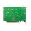 DirectNine Basics 4 Port PCIe 4.0 x16 to M.2 NVMe Adapter PCIe Bifurcation with Heatsink for PC Gaming Support M.2 NVMe SSD in Size 2230, 2242, 2260 and 2280 (SSD not Included) view 2