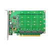 DirectNine Basics 4 Port PCIe 4.0 x16 to M.2 NVMe Adapter PCIe Bifurcation with Heatsink for PC Gaming Support M.2 NVMe SSD in Size 2230, 2242, 2260 and 2280 (SSD not Included) view 3