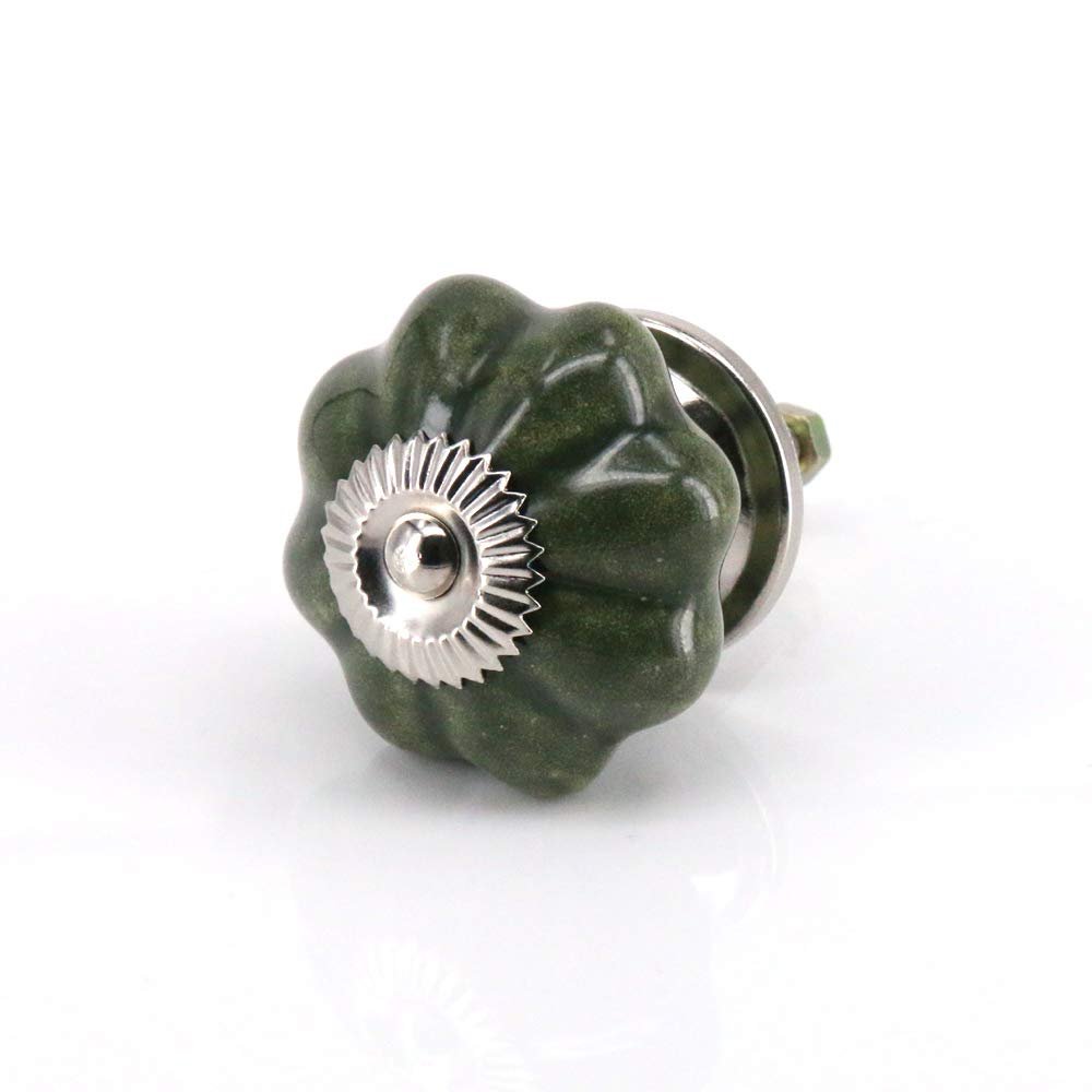 Ceramic Door Knobs,drawer knobs, Ceramic Cabinet knobs,Drawer Pull Handles,Door Knobs,Ceramic Knobs Dresser Cabinet Pulls Color Kitchen Knob Furniture Hardware 40mm,Green Wardrobe Door Handles (Colo