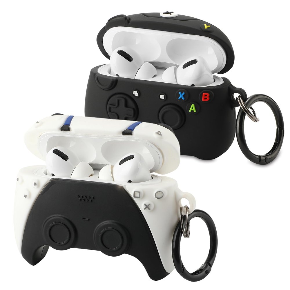 [2Pack]Gedicht for Airpods Pro 2nd Generation Case,Funny 3D Cartoon Game Controller Design Silicone Soft Cases for Airpods Pro Case 2nd Gen/Pro 1st Cases with Keychain Kids Women Men for Airpod Pro 1