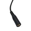 Renastar U174 U-174 Adapter U Plug to 3.5mm GA Headset Airplane General Aviation Headphone Coil Extension Cable(7.0mm Male Jack,3.5mm Female Socket,Military Wiring,Wired,Black) view 3
