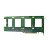 DirectNine Basics 4X U.2 SFF-8639 SSD to PCIE Express 3.0 Gen3 X16 Card NVMe SSD Adapter view 3