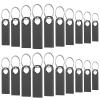 20 Pack 2GB USB Flash Drive with Keychains, Wooolken Sleek Metal USB 2.0 Thumb Drives Memory Stick for PC Laptop Computer(Dark Grey) view 1