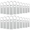 20 Pack 4GB USB Flash Drive with Keychains, Wooolken Sleek Metal USB 2.0 Thumb Drives Memory Stick for PC Laptop Computer(Sliver) view 1