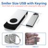 20 Pack 4GB USB Flash Drive with Keychains, Wooolken Sleek Metal USB 2.0 Thumb Drives Memory Stick for PC Laptop Computer(Sliver) view 4