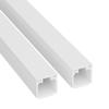 D-Line 6.56ft Cable Raceway, Self Adhesive Cord Cover, Hide Surface Wires, Paintable - 2X 0.63in (W) x 0.63in (H) x 39in Lengths - White view 1