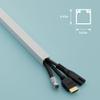 D-Line 6.56ft Cable Raceway, Self Adhesive Cord Cover, Hide Surface Wires, Paintable - 2X 0.63in (W) x 0.63in (H) x 39in Lengths - White view 3