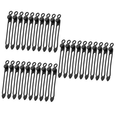 Angoily 30pcs Silicone Cable Ties Reusable Wire Organizers for Desktop Cord Management Flexible Data Cable Wrappers for Home Office