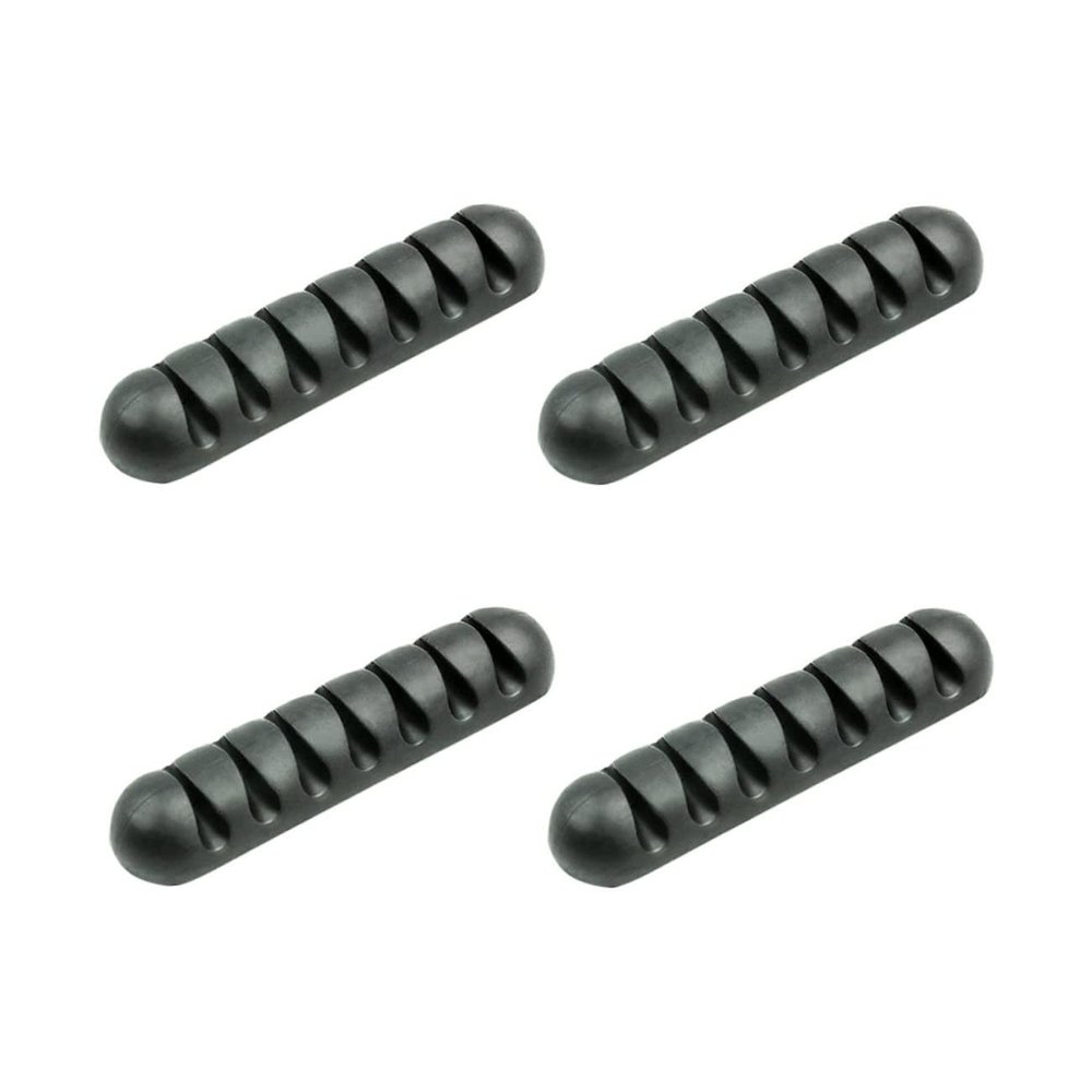 Angoily 8pcs Cable Organizers Slots Desk Wire Holder for Neat Simple Design for Desktop Car Use Black