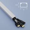 D-Line 3.28ft Cable Raceway, Self Adhesive Cord Cover, Hide Surface Wires, Paintable - 1x 1in (W) x 0.63in (H) x 39in Length - White view 3