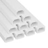 D-Line 32.8ft Cable Raceway, Self Adhesive Cord Cover, Hide and Protect Surface Wires, Paintable - 10x 1in (W) x 0.63in (H) x 39in Lengths - White view 1