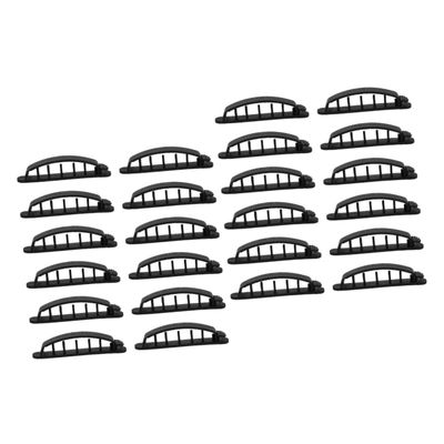 Angoily 24pcs Cable Holder Cord Organizer Clip Wire Management for Desktop Office Home Self-adhesive Wire Clips Cable Management Organizers