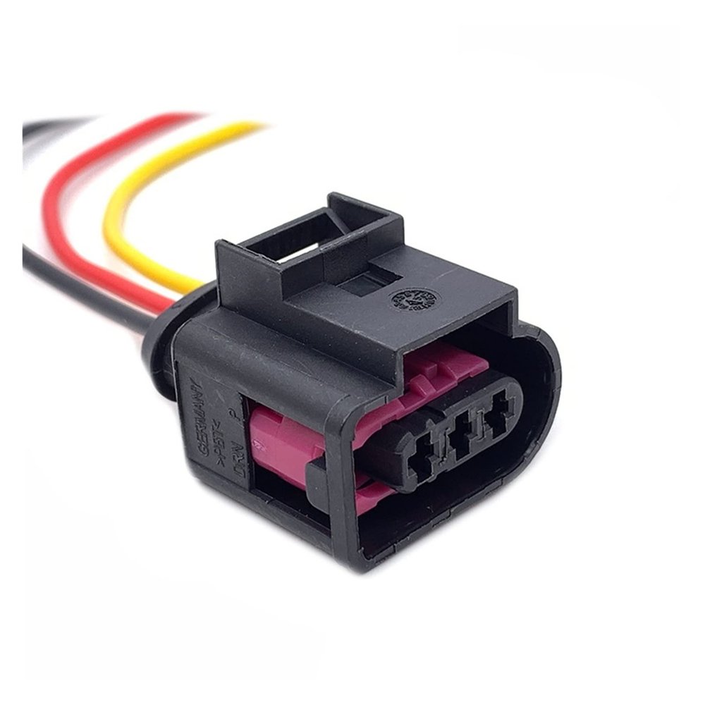 2 3 4Pin 3.5MM Automotive Ignition Coil Electrical Female Connector Wire Harness Plug with Cable Compatible with A4 A6 Pas~at 4D0971992 (Color : 3P Wire Harness, Size : 1 Pc)