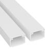 D-Line 6.56ft Cable Raceway, Self Adhesive Cord Cover, Hide Surface Wires, Paintable - 2X 1in (W) x 0.63in (H) x 39in Lengths - White view 1