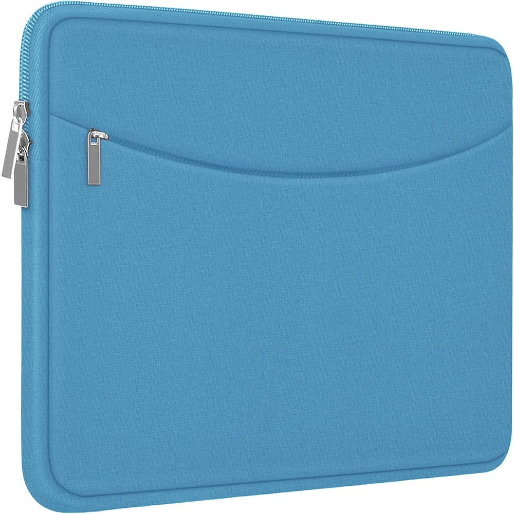14 inch Laptop Sleeve Case, Shockproof Protective Laptop Cover Briefcase Carrying Computer Bag with Accessory Pocket Portable Computer Sleeve for 14" MacBook, HP, Dell, Lenovo, Acer, Light Blue